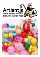 Simli Ponpon 10 mm 20 mm 30 mm 85 li Set 1 Paket Karışık Renk Pon Pon 1 cm 2 cm 3 cm Pompom Elişi Etkinliği Anasınıfı Kreş Okul Öncesi Pom Pom - 3