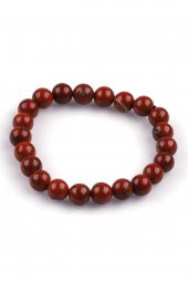 Red Jasper Doğal Taş Bileklik 8mm Küre Kesim - 2