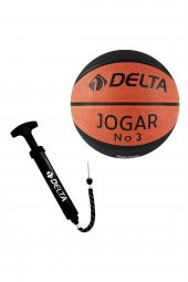 Delta Jogar 3 Numara Dura-Strong Basketbol Topu + Top Pompası - 1