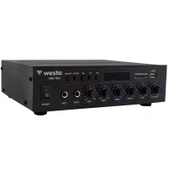 Westa WM-750U 80 Watt 100V-70V Mini Amplifikatör 4-16 Ohm USB-SD-Bluetooth 2 Mikrofon Girişli Trafolu Anfi Mixer Amfi - 4