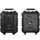 Magicvoice MV-2015 Vhf El+Yaka Mikrofonlu Usb Sd Bt 300W Siyah Taşınabilir Seyyar Anfi Mikrofonlu Amfi Hoparlör - 8