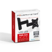 Powermaster PWR-H24 10-27 İnç Çift Kollu Kilitli Hareketli Lcd Led TV Duvar Askı Aparatı 25-68 Ekran Monitör Televizyon - 3