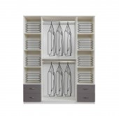 Erezoğulları Mobilya Bella 4 Kapılı Gardırop Aynalı Çekmeceli 170x55x210 - 2