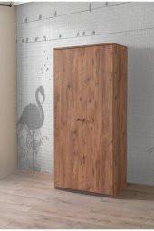 Erezoğulları Mobilya Ekonomik 2 Kapılı Gardırop Elbise Dolabı 80x53x180cm - 1