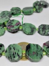 Anyolit (Rubizoit – Rubyzoisit) Taşı Sekizgen Şekilli YARIM Dizi (35700) (Toplam 7 adet taş) thumbnail 2