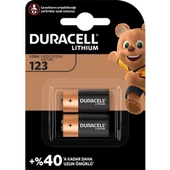 DURACELL CR123A 3 VOLT LİTYUM PİL (2Lİ PAKET FİYATI) - 1