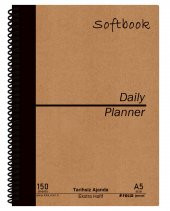 Daily Planner A5 Spiralli 150 yp. Sert Kapak Günlük Ajanda Daily Journal - 1