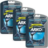 Arko Men T3 18 Adet 3 Bıçaklı Tıraş Bıçağı - 1