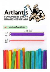 Renkli Dil Çubuğu 50 li 1 Paket Ahşap Dil Basma Cubugu Abeslang Renkli Doktor Dil Çubuğu Büyük Jumbo - 2