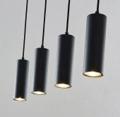 MYLİGHTS  MODERN SPOR  LED AVİZE  SİYAH  GÜN IŞIĞI LED AMPULLÜ PANASONIC MARKA LEDLİ thumbnail 1