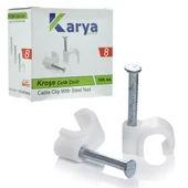 KARYA 8 NUMARA ÇELİK ÇİVİLİ 25 MM KROŞE (100LÜ POŞET)(4X16 ANTİGRON KABLOLAR İÇİN) - 1