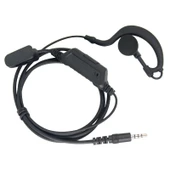 Powermaster Pnc380 Pnc350 Uyumlu Spiral Arkalıklı Telsiz Kulaklığı El Telsizi İçin Kulaklık Mikrofonlu - 1