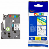 Puun Brother P-Touch Tze-241 18Mm X 8M Beyaz Üzerine Siyah Muadil Laminasyon Etiket Şeridi - 1