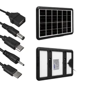 Powermaster 6 Volt 1.33 A 8 Watt Solar Güneş Enerji Paneli Çoklu Şarj Cihazı Kamp Tipi Güneş Enerjisi Şarj Cihazı - 6
