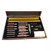 27 Parça - Özel Ahşap Kutulu - Profesyonel - Evrensel Tabanca Temizleme Seti thumbnail 3