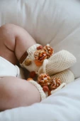 Ponponlu Örgü Patik Bebek 0-12 Ay - 5