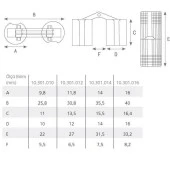 Silindir Masa Menteşesi Pirinç 10mm (2 Adet) thumbnail 3