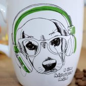 Veraart I am Hipstar Man Beyaz Oval Kupa - 2