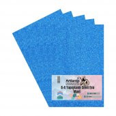 Yapışkanlı Simli Eva Mavi A4 20x30 5 Adet 1 Paket Hobi Okul Öncesi Kreş Anasınıfı Eva Yapışkanlı Simli 20*30 - 1