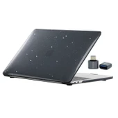 Macbook Pro Kılıf 16inç M1-M2-M3-M4 Simli Kristal Star (Touchbarsız 16.2" Pro) A2485 A2780 A2991 A3403 A3186 ile Uyumlu - 2