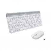 Logitech MK470 Kablosuz İnce Türkçe Klavye Mouse Seti - Beyaz - 1