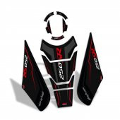 GP Kompozit CF Moto 250 SR 2020-2024 Uyumlu Tank Pad Seti Siyah - Kırmızı - 5