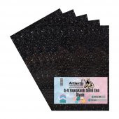 Yapışkanlı Simli Eva Siyah A4 20x30 5 Adet 1 Paket Hobi Okul Öncesi Kreş Anasınıfı Eva Yapışkanlı Simli 20*30 - 1