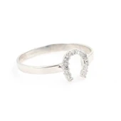 925 Ayar Gümüş Minik Nal Yüzük thumbnail 2