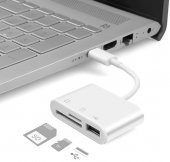Usb Type C To Sd Microsd Tf Kart Okuyucu Usb 3in1 Çevirici Dönüştürücü Adaptör - 4