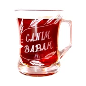 DECOCIA Canım Babam Kişiselleştirilebilir Cam Kupa 225cc Babalar Gününe Özel thumbnail 2