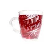 DECOCIA Kişiye Özel Cam Kupa Büyük Boy 340CC İsimli Yazılı Cam Kupa - 1