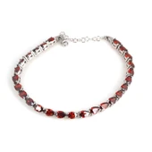 925 Ayar Gümüş Küçük Damla Yakut Taşlı Suyolu Bileklik thumbnail 3