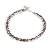 925 Ayar Gümüş Küçük Oval Mistik Topaz Taşlı Suyolu Bileklik thumbnail 1