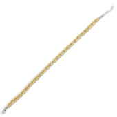 925 Ayar Gümüş Küçük Damla Sarı Sitrin Taşlı Suyolu Bileklik thumbnail 2