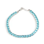 925 Ayar Gümüş Akuamarin Taşlı Yuvarlak Boy Suyolu Bileklik thumbnail 3