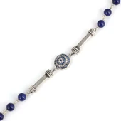 925 Ayar Gümüş Lapis Taşlı Boncuklu Bileklik thumbnail 3