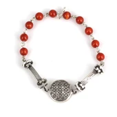 925 Ayar Gümüş Mercan Boncuklu Bileklik thumbnail 1