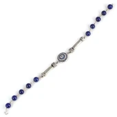 925 Ayar Gümüş Lapis Taşlı Boncuklu Bileklik thumbnail 2