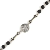 925 Ayar Gümüş Lav Taşlı Sezar Paralı Şarnelli Bileklik thumbnail 3