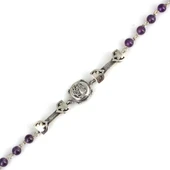 925 Ayar Gümüş Ametist Taşlı Sezar Figürlü Şarnelli Bileklik thumbnail 3