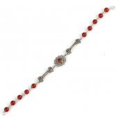 925 Ayar Gümüş Akik Taşlı Telkari Parçalı Şarnelli Bileklik - 2