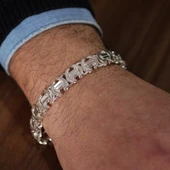 925 Ayar Gümüş Euro Kral Bileklik thumbnail 1