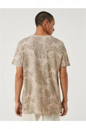 3sam10061hk Kahverengi Desenli 02h Erkek Pamuk Jersey T-shirt - 4