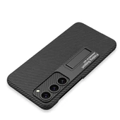 Gpack Samsung Galaxy S23 Plus Kılıf Kalemlikli Standlı Carbon Görünüm - 1