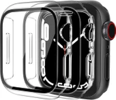 Smcase Apple Watch 45mm Tam Kapatan Sert Şeffaf Silikon Ekran Koruyucu - 2