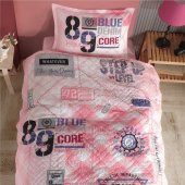 Şeker Portakalım Clasy Tek Kişilik Pamuk Ranforce Dört Mevsim Set Denim V1 Pembe - 2