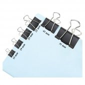 Çelik Kıskaç Klips 25 mm 12 Adet 1 Paket Metal Mandal Binder Clips Kıska 60 Sayfa Kapasiteli Çok Amaçlı Kullanım - 4