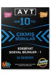 AYT Edebiyat Sosyal Bilimler-1 Son 10 Yıl Çıkmış Sorular 10 Deneme Ünlüler Karması - 1