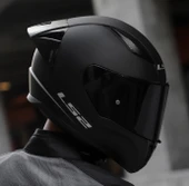 LS2 Rapıd 2 Race Mat Siyah Fullface Motosiklet Kaskı Siyah Camlı thumbnail 2