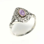 Konstantinapol Tasarım Ametist Taşlı Otantik Yüzük thumbnail 1